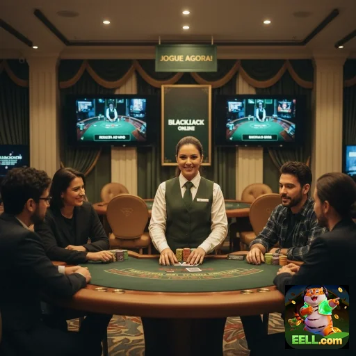 Jogadores interagem no aplicativo de cassino da eell.
