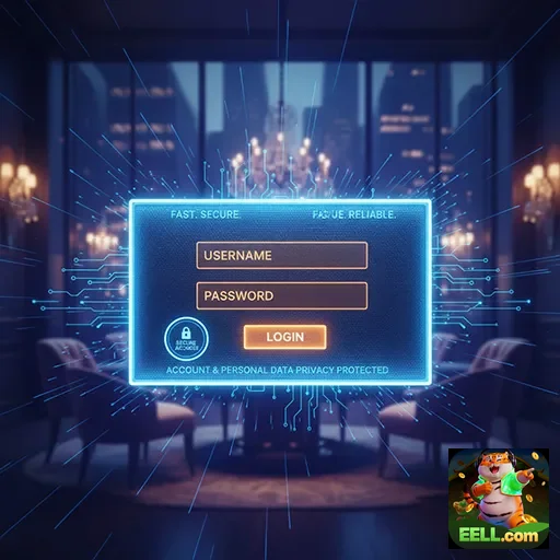 Tela de login do aplicativo eell com foco na segurança.