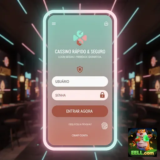 Visão de um aplicativo de cassino no celular da eell.