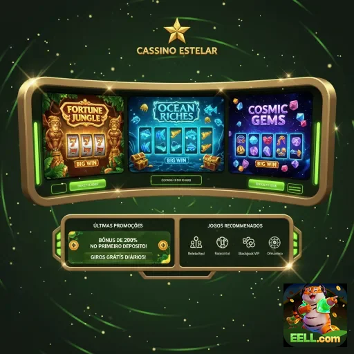 Interface da eell com slots VIP destacando grande vitória.