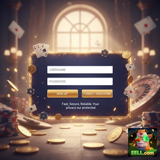 Tela de login do aplicativo eell com segurança aprimorada.